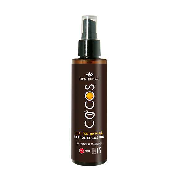 Ulei de plaja cu BIO ulei cocos FP 15 (spray) Cosmetic Plant – 150 ml COSMETIC PLANT Cosmetice & Uleiuri Cosmetice
